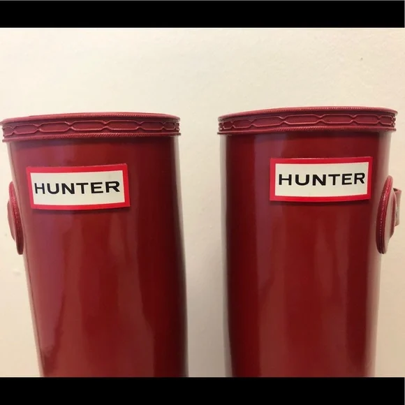 Hunter Red Gloss Tall Rain Boots - Picture 5 of 10